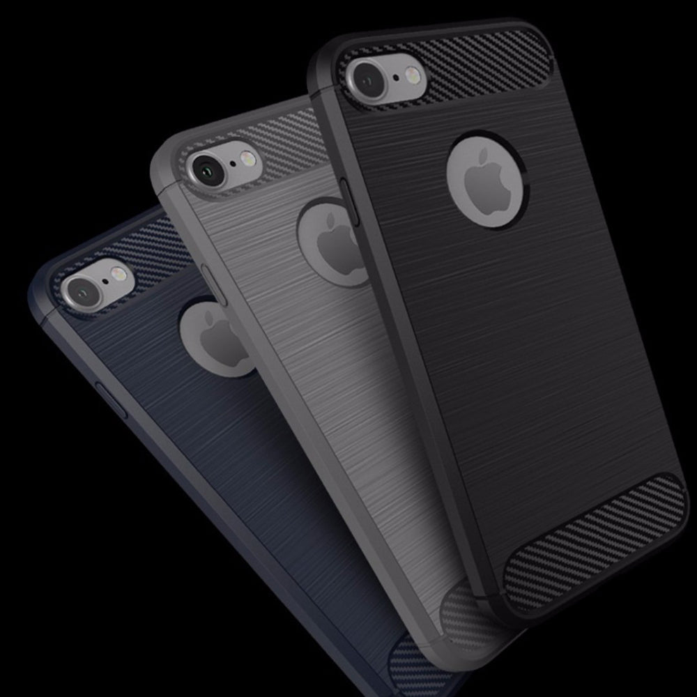 Futrola za Apple iPhone 8 / 7, Techsuit, Karbon, Crna