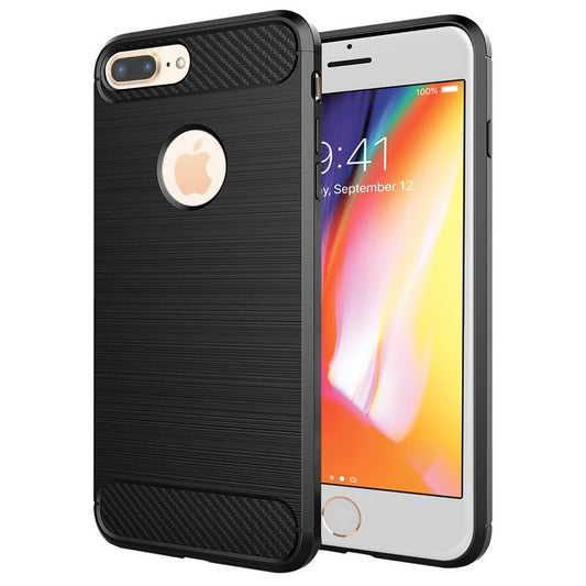 Futrola za Apple iPhone 8 Plus, Techsuit, Karbon, Crna