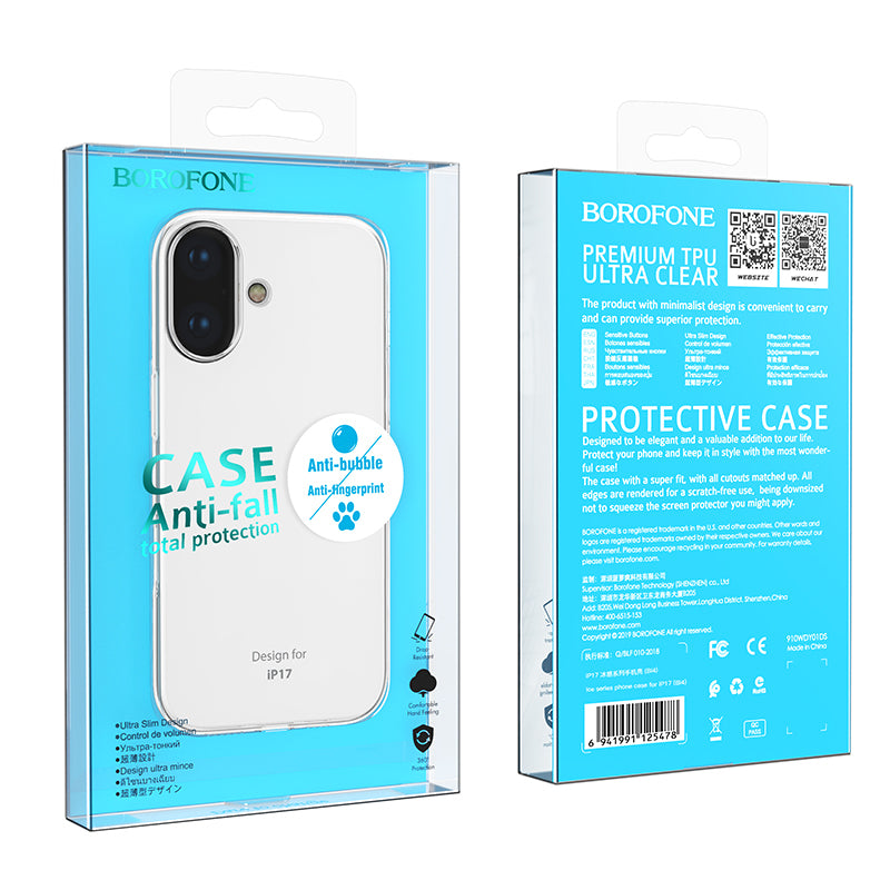 Futrola za Apple iPhone 17, Borofone, BI4 Ice, Providna