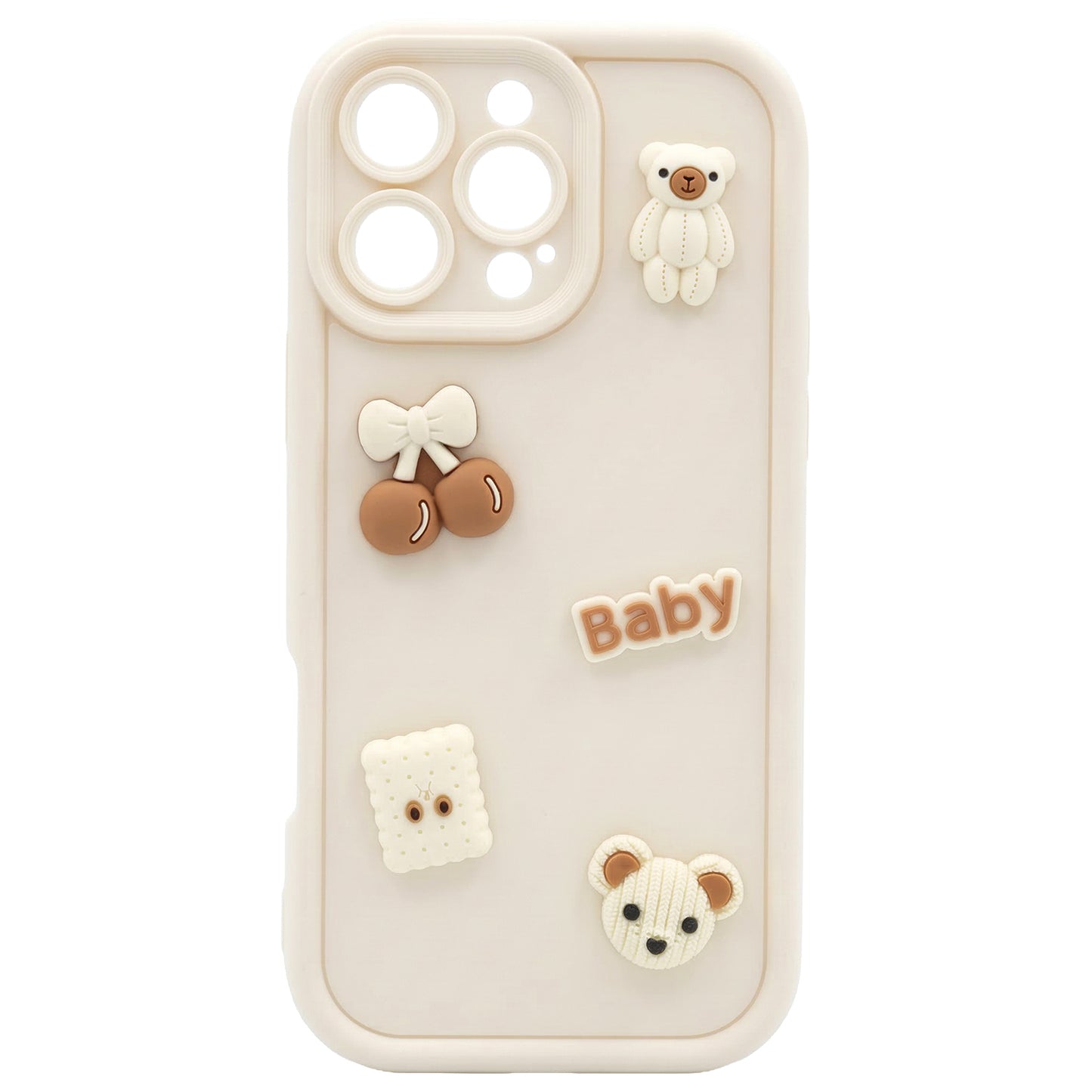 Futrola za Apple iPhone 12, OEM, Ultra Trendy 3D Bear, Bež