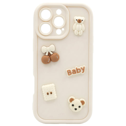 Futrola za Apple iPhone 12, OEM, Ultra Trendy 3D Bear, Bež