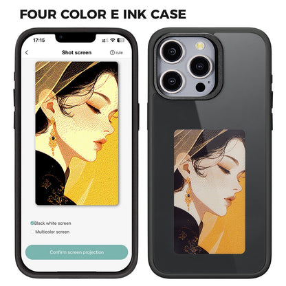 Futrola za Apple iPhone 15 Pro Max, OEM, Prilagođeni E-Ink ekran, Crna
