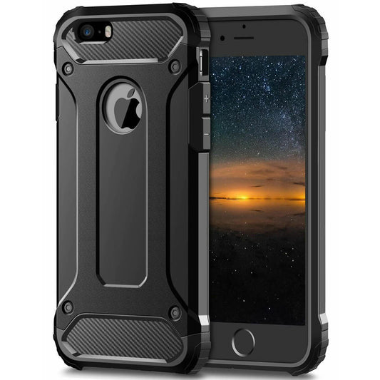 Futrola za Apple iPhone SE (2016) / 5 / 5s, Techsuit, Hybrid Armor, Crna