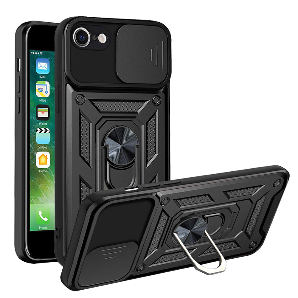 Futrola za Apple iPhone SE (2022) / SE (2020) / 8 / 7, Techsuit, CamShield, Crna