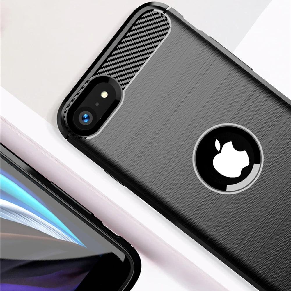 Futrola za Apple iPhone SE (2022) / SE (2020), Techsuit, Karbon, Crna