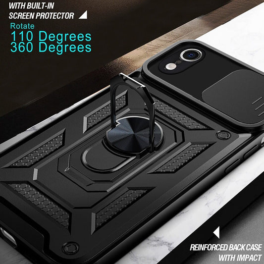 Futrola za Apple iPhone XR, Techsuit, CamShield, Crna