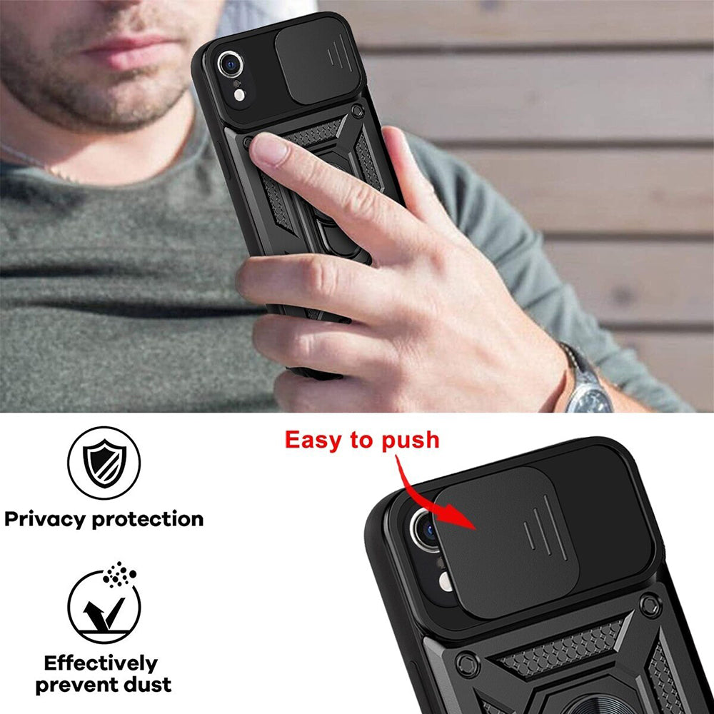 Futrola za Apple iPhone XR, Techsuit, CamShield, Crna