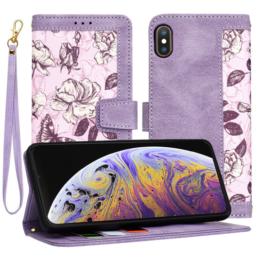 Futrola za Apple iPhone XS Max, Techsuit, FlipCraft, Ljubičasta