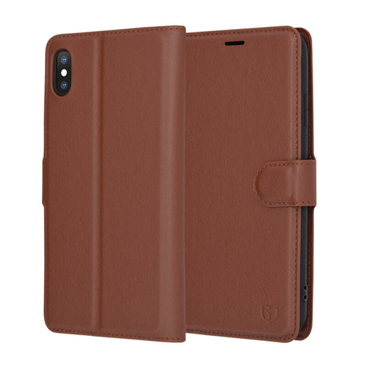 Futrola za Apple iPhone XS Max, Techsuit, Leather Folio, Braon