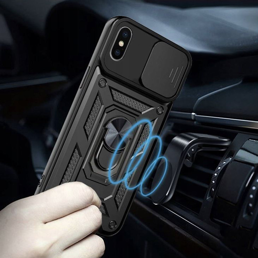 Futrola za Apple iPhone XS / X, Techsuit, CamShield, Crna