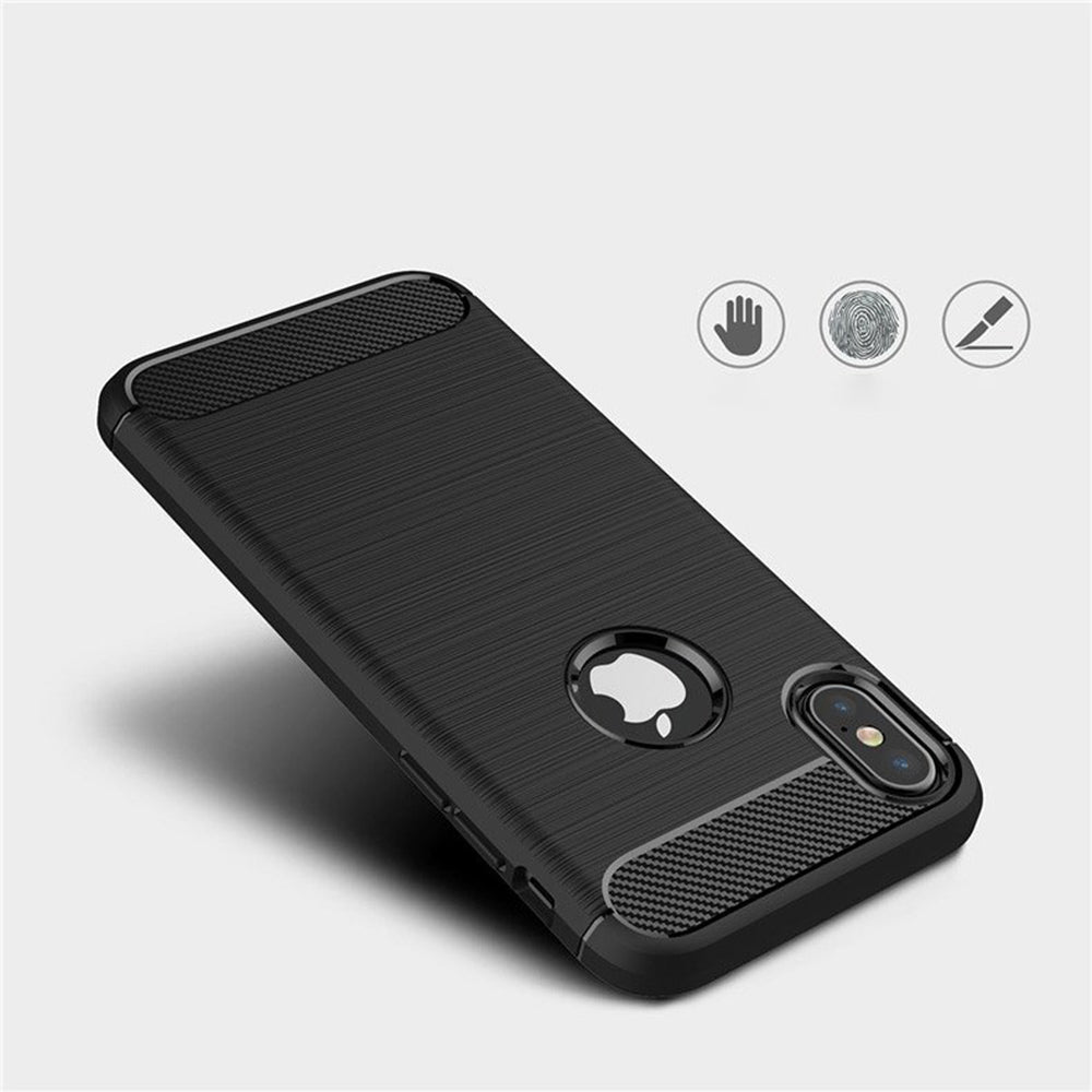 Futrola za Apple iPhone XS / X, Techsuit, Karbon, Crna