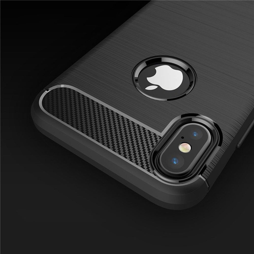 Futrola za Apple iPhone XS / X, Techsuit, Karbon, Crna