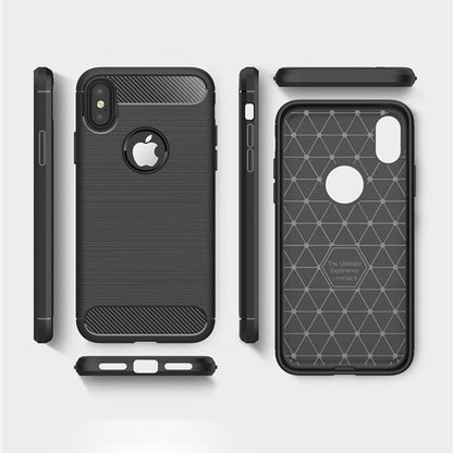 Futrola za Apple iPhone XS / X, Techsuit, Karbon, Crna