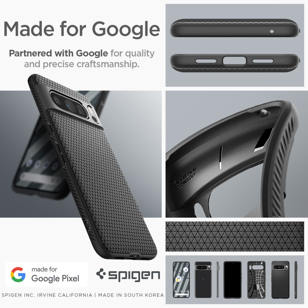 Futrola za Google Pixel 8 Pro, Spigen, Liquid Air Matte, Crna ACS06311