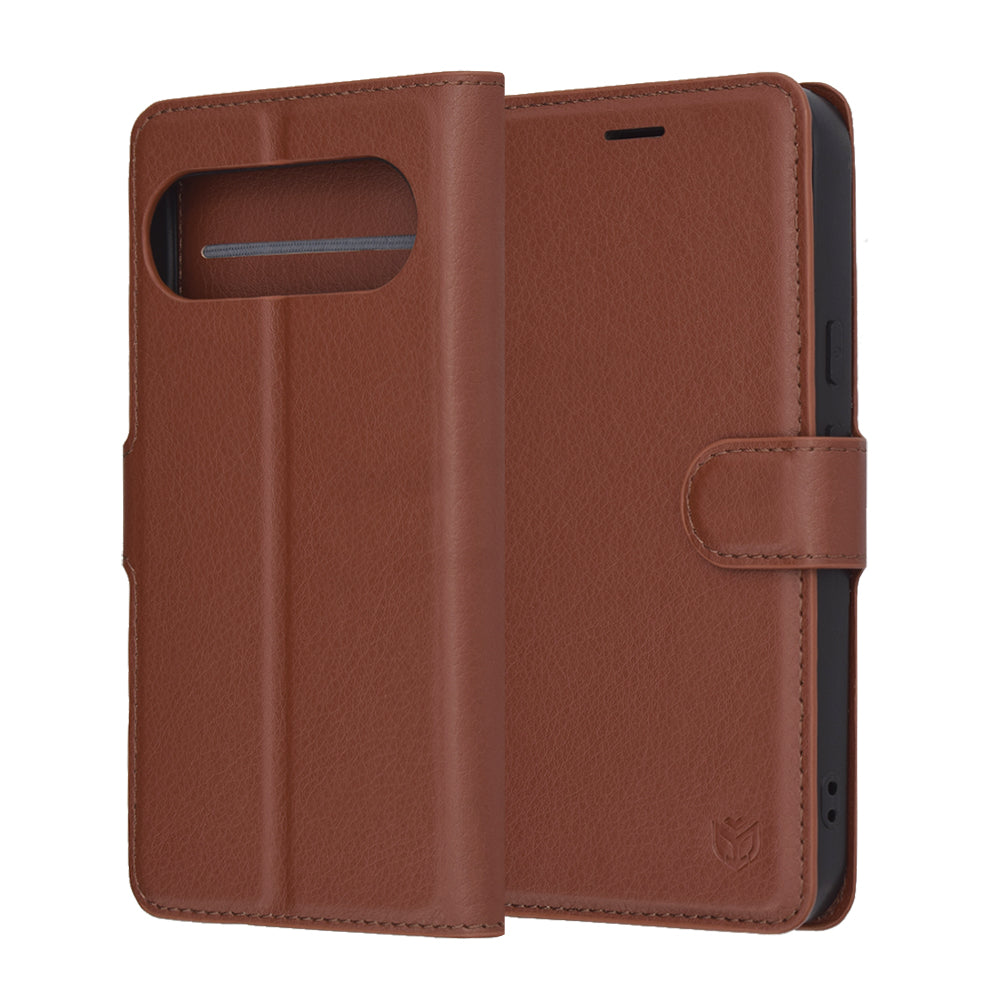 Futrola za Google Pixel 10 Pro / 10, Techsuit, Leather Folio, Braon