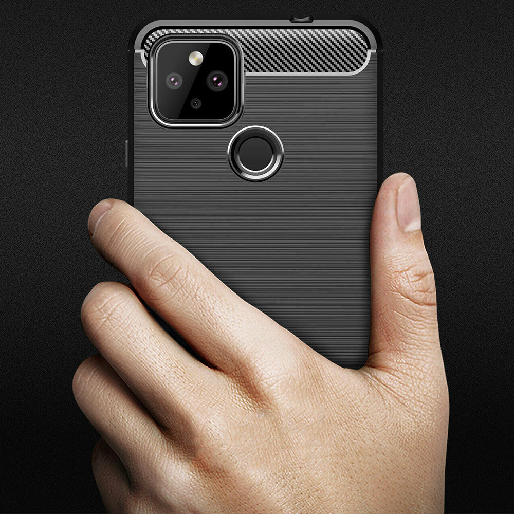 Futrola za Google Pixel 5, Techsuit, Karbon, Crna