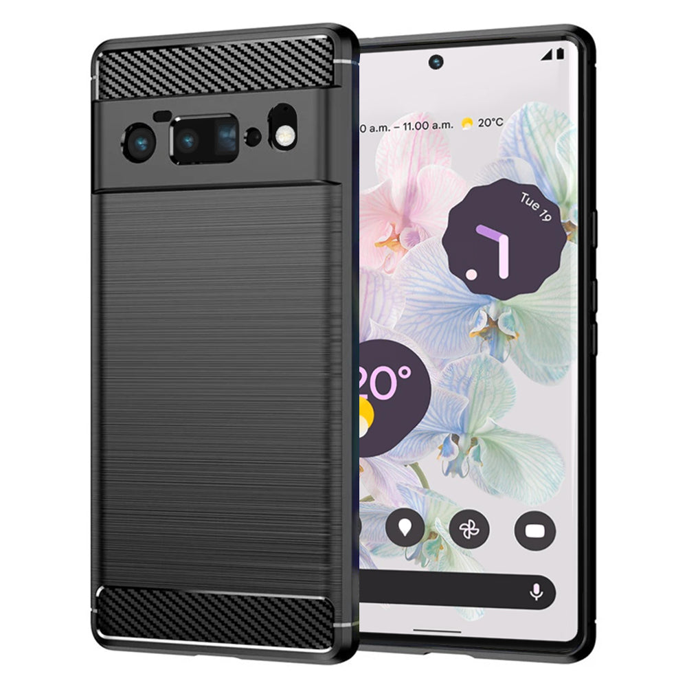 Futrola za Google Pixel 6 Pro, Techsuit, Karbon, Crna