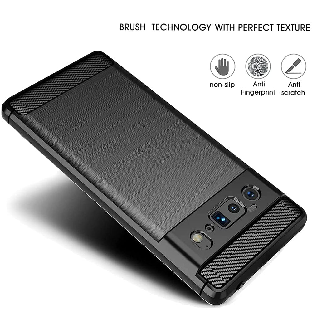 Futrola za Google Pixel 6 Pro, Techsuit, Karbon, Crna