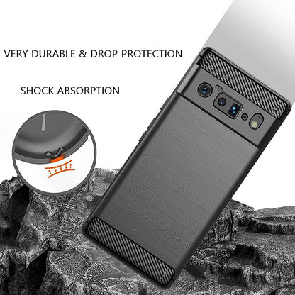 Futrola za Google Pixel 6 Pro, Techsuit, Karbon, Crna