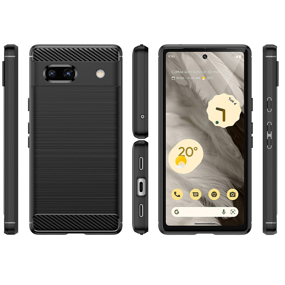 Futrola za Google Pixel 7a, Techsuit, Karbon, Crna