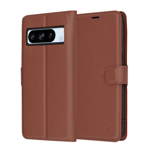 Futrola za Google Pixel 8 Pro, Techsuit, Leather Folio, Braon