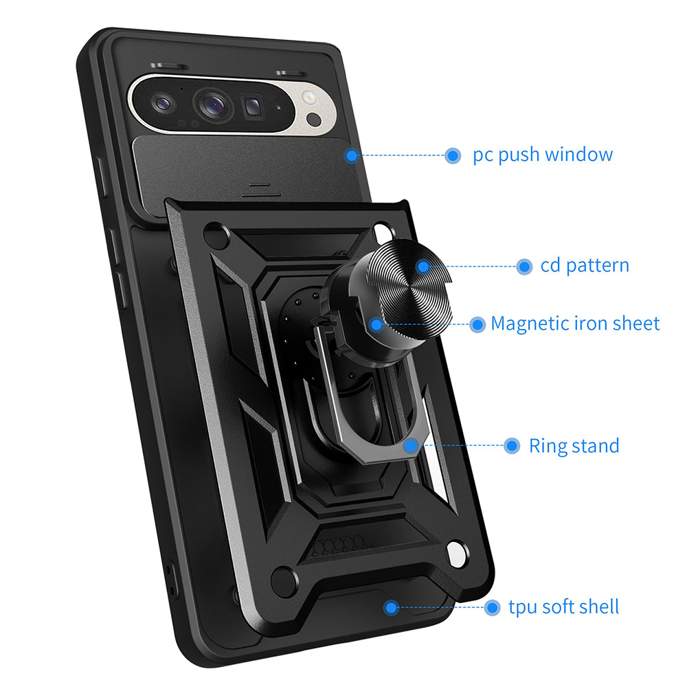 Futrola za Google Pixel 9 / 9 Pro, Techsuit, CamShield, Crna