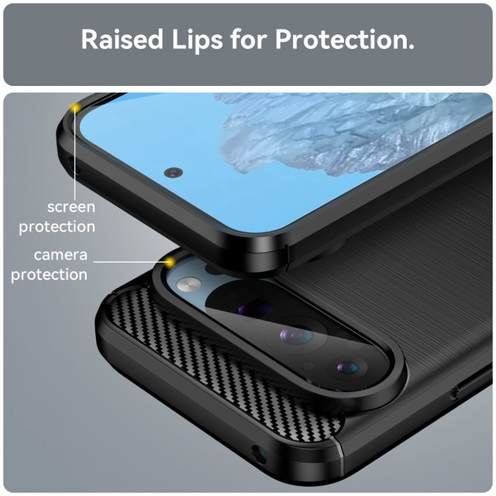 Futrola za Google Pixel 9 / 9 Pro, Techsuit, Karbon, Crna