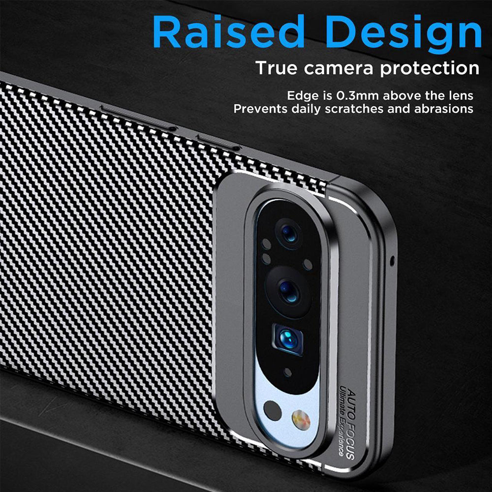 Futrola za Google Pixel 9 Pro, Techsuit, CarbonFiber, Crna