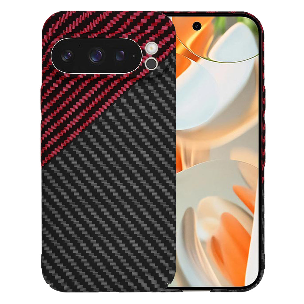 Futrola za Google Pixel 9 Pro, Techsuit, Carbonite FiberShell, Crno Crvena