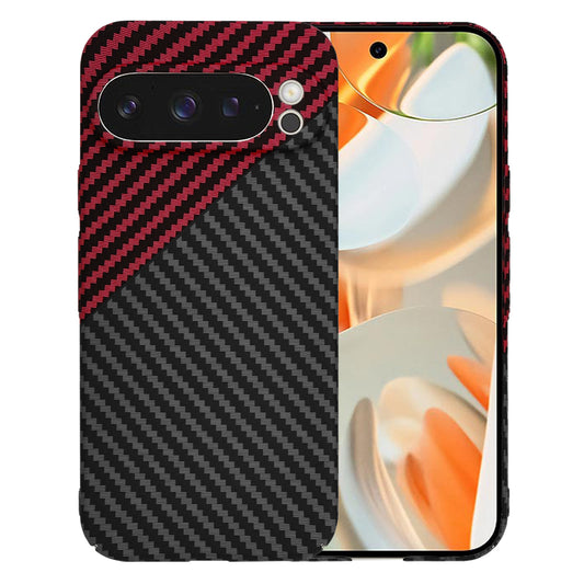 Futrola za Google Pixel 9 Pro, Techsuit, Carbonite FiberShell, Crno Crvena