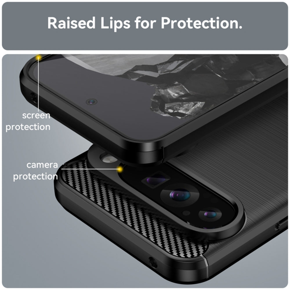 Futrola za Google Pixel 9 Pro XL, Techsuit, Karbon, Crna