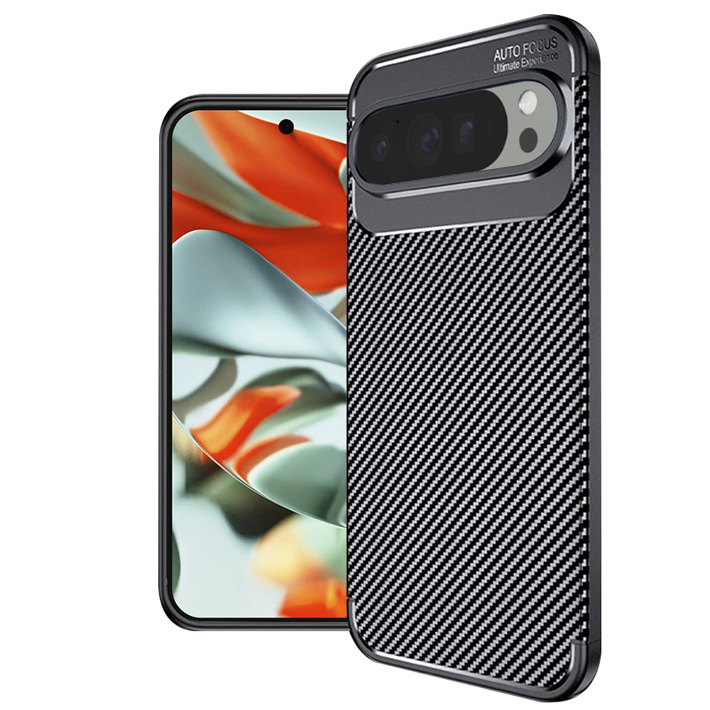 Futrola za Google Pixel 9 Pro XL, Techsuit, CarbonFiber, Crna