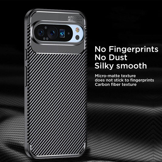 Futrola za Google Pixel 9 Pro XL, Techsuit, CarbonFiber, Crna