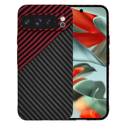 Futrola za Google Pixel 9 Pro XL, Techsuit, Carbonite FiberShell, Crno Crvena