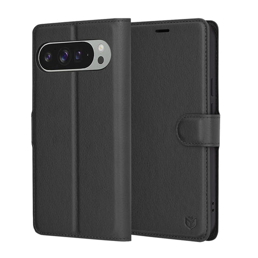 Futrola za Google Pixel 9 Pro XL, Techsuit, Leather Folio, Crna