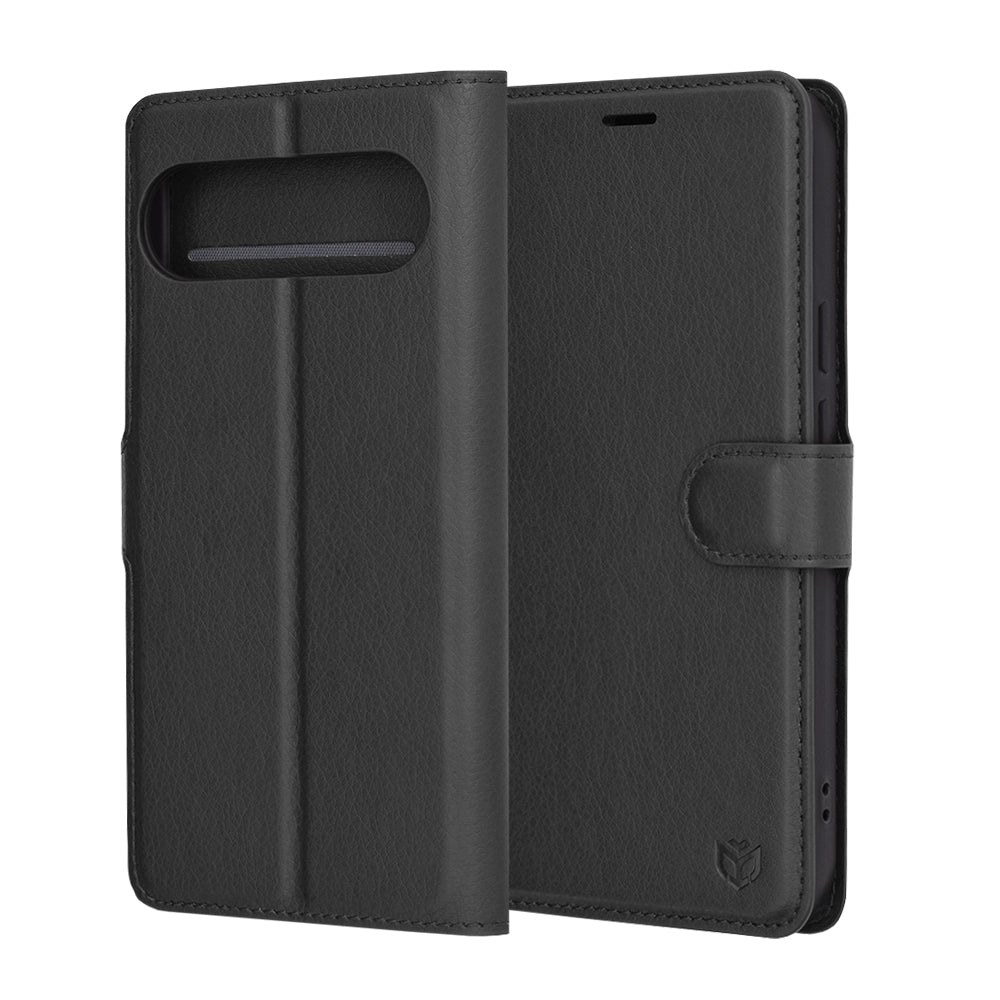 Futrola za Google Pixel 9 Pro XL, Techsuit, Leather Folio, Crna