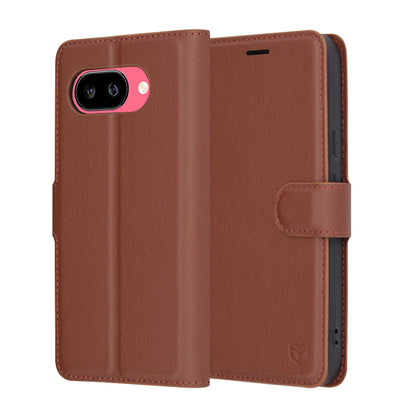 Futrola za Google Pixel 9a, Techsuit, Leather Folio, Braon