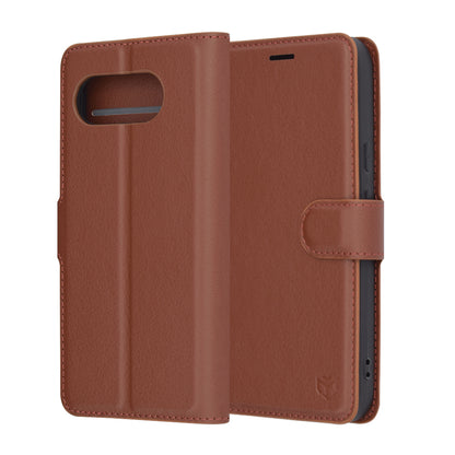 Futrola za Google Pixel 9a, Techsuit, Leather Folio, Braon