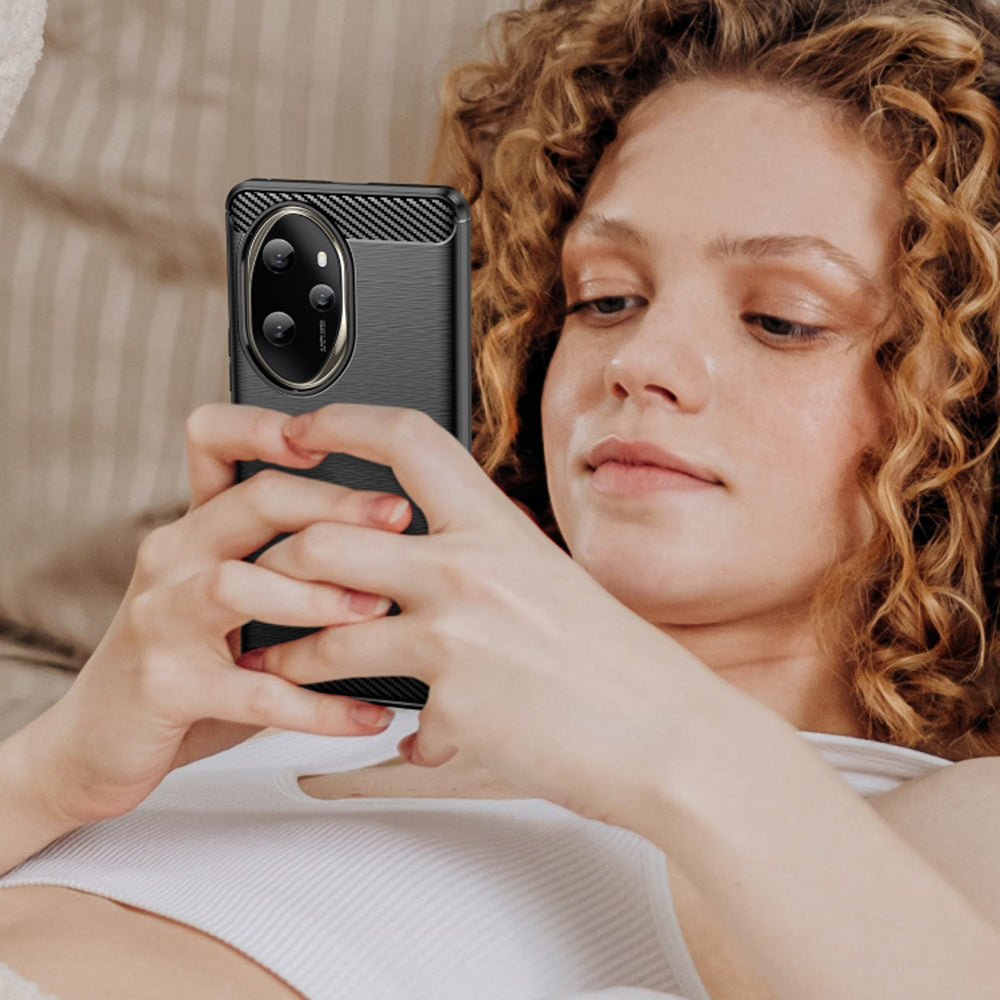 Futrola za Honor 200 Pro, Techsuit, Karbon, Crna