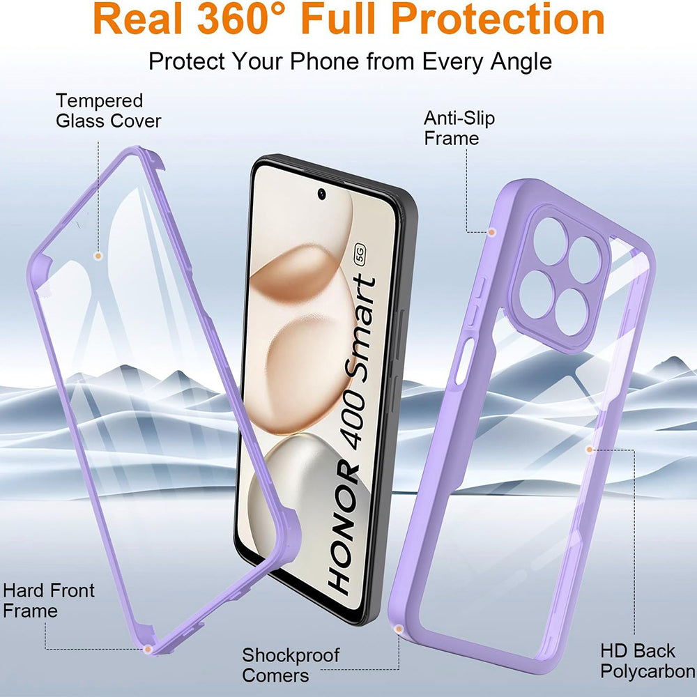 Futrola za Honor 400 Smart 4G / X7d 4G / 400 Smart 5G, Techsuit, ColorVerse 360, Ljubičasta