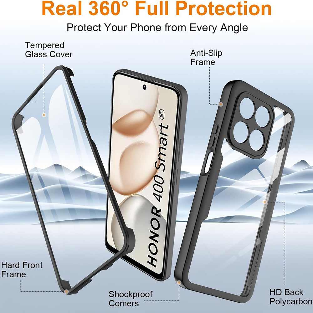 Futrola za Honor 400 Smart 4G / X7d 4G / 400 Smart 5G, Techsuit, ColorVerse 360, Crna