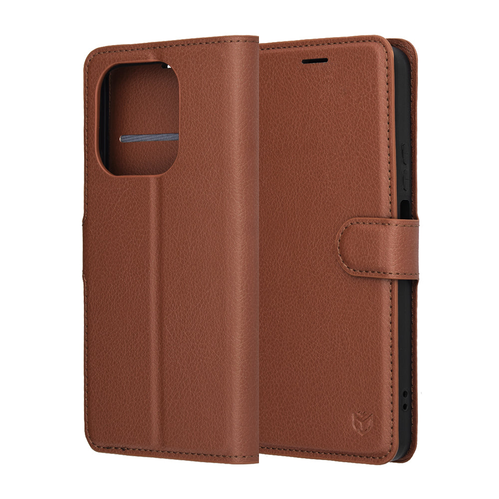 Futrola za Honor 400 Smart 4G / X7d 4G / 400 Smart 5G, Techsuit, Leather Folio, Braon