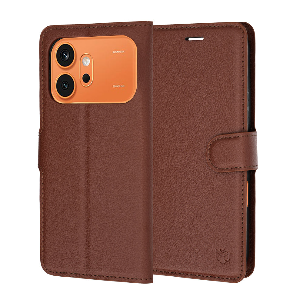 Futrola za Honor 600 Pro / 600, Techsuit, Leather Folio, Braon