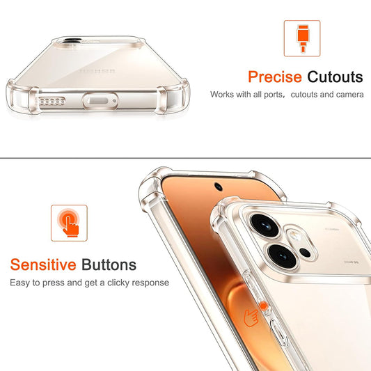 Futrola za Honor 600 Pro, Techsuit, Shockproof Clear, Transparentna