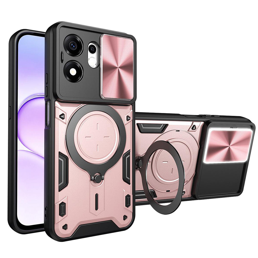 Futrola za Honor 600 Smart, Techsuit, CamGuard Pro, Roze Zlatna