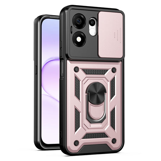 Futrola za Honor 600 Smart, Techsuit, CamShield, Roze Zlatna