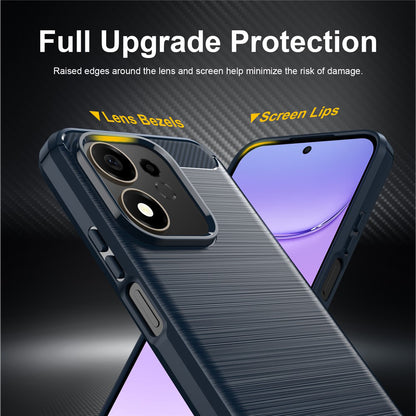 Futrola za Honor 600 Smart, Techsuit, Karbon, Plava