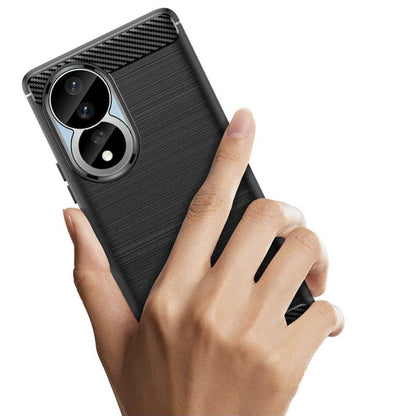 Futrola za Honor 90 / 80, Techsuit, Karbon, Crna