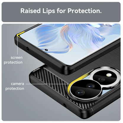 Futrola za Honor 90 / 80, Techsuit, Karbon, Crna