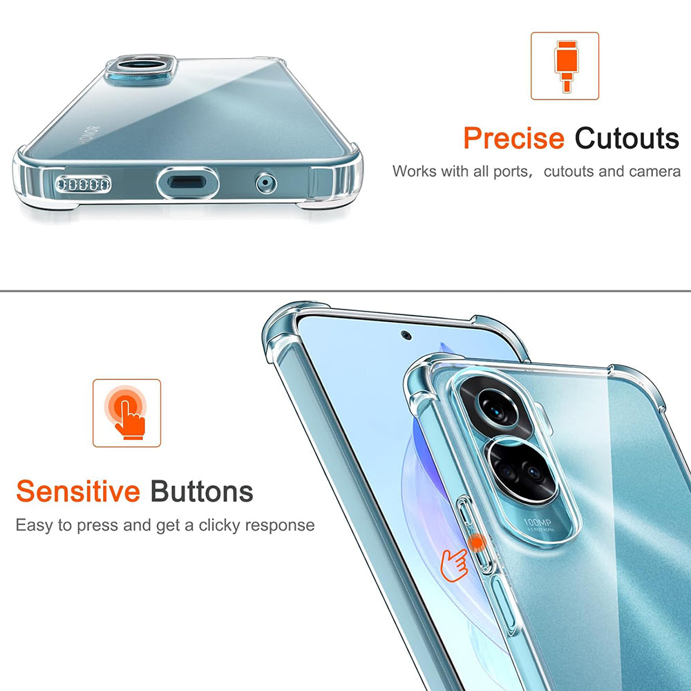 Futrola za Honor 90 Lite, Techsuit, Shockproof Clear, Transparentna